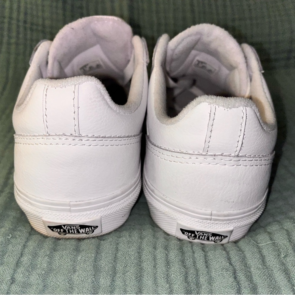 Vans Seldan Skate Shoes White Leather Sneaker Gem